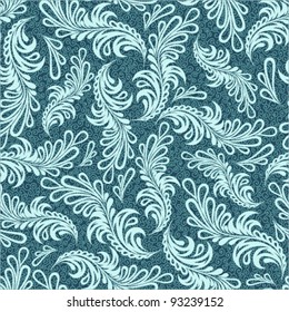 Vintage seamless pattern. EPS-8, endless floral ornaments in vintage style. Original author's design, hand-drawn.