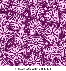 Vintage seamless pattern. EPS-8, endless floral ornaments in vintage style. Original author's design, hand-drawn.