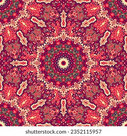 Diseño étnico vintage sin fisuras. El adorno de baldosas del baño repite el motivo cuadrado. Bonita impresión textil a color. Patrón de textura creativa sin costura. Alfombra de motivos árabes turcos y coloridos.