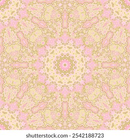 Vintage seamless pattern ethnic design. Bathroom tile ornament repeat square motif. Beautiful color textile print. Creative texture ethnic seamless pattern. Italian venetian stylized geometry.