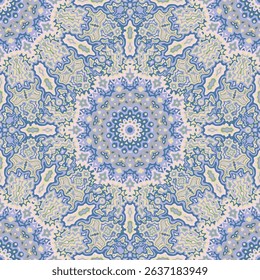 Vintage seamless pattern ethnic design. Mosaic tile ornament repeat square motif. Modern mosque ottoman paper. Creative texture ethnic seamless pattern. Hydraulic tiles random pattern.