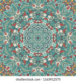 vintage seamless pattern. Ethnic geometric print. Colorful repeating background texture. Fabric, cloth design, wallpaper, wrapping