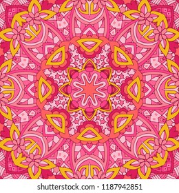 vintage seamless pattern. Ethnic geometric print. Colorful repeating background texture. Fabric, cloth design, wallpaper, wrapping