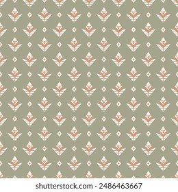 Patrón sin fisuras Antiguas con motivos florales intrincados y remolinos ornamentales, en estilo clásico.