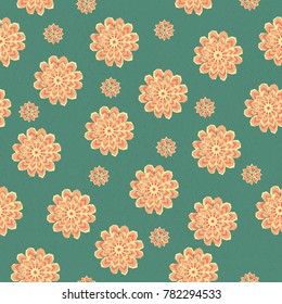Vintage seamless pattern with floral background