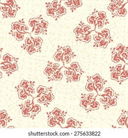 Vintage seamless pattern with floral ornament. Vector illustration