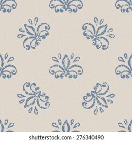 Vintage seamless pattern with floral ornament. Vector illustration