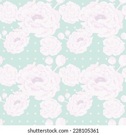 Vintage seamless pattern with flowers