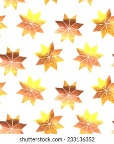Vintage seamless pattern with gold stars. Watercolor paint. Can be used as decoration for the gift boxes, wallpapers, backgrounds, web sites. Winter theme.