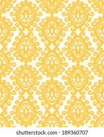 Vintage seamless pattern. Golden yellow.