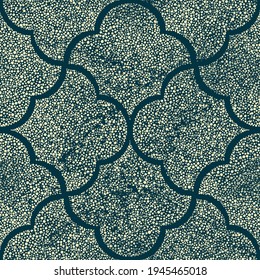 Vintage seamless pattern. Grunge texture. Elegant pointillism ornament. Vector illustration.