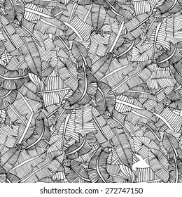 Vintage seamless pattern with hand-drawn feathers. Illustration
