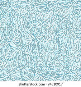 Vintage seamless pattern with hand-drawn feathers