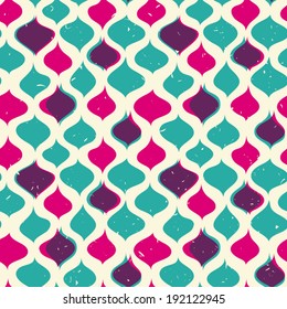 Vintage seamless pattern hipsters. Vector EPS10. Illustration with texture for print, web seamless pattern hipsters