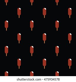 Vintage seamless pattern with ice cream, eskimo pie