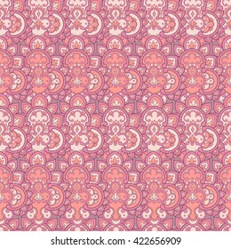 vintage seamless pattern. Indian style vector ornament