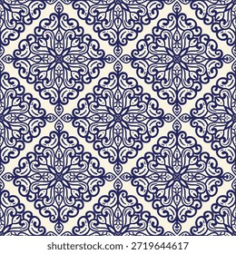 vintage padrão sem emenda inspirado em motivos florais art nouveau, apresentando elegante botânico com linhas ornamentadas e simetria, perfeito para têxtil, papel de parede, embalagem, tecido e design de papelaria