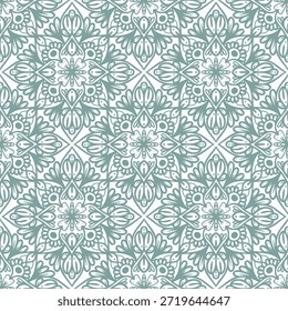 vintage padrão sem emenda inspirado em motivos florais art nouveau, apresentando elegante botânico com linhas ornamentadas e simetria, perfeito para têxtil, papel de parede, embalagem, tecido e design de papelaria