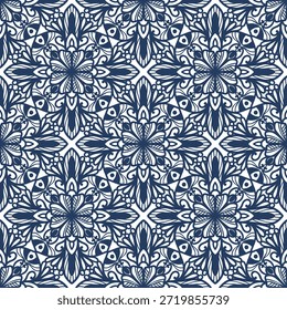 vintage padrão sem emenda inspirado em motivos florais art nouveau, apresentando elegante botânico com linhas ornamentadas e simetria, perfeito para têxtil, papel de parede, embalagem, tecido e design de papelaria