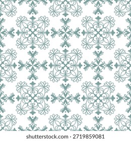 vintage padrão sem emenda inspirado em motivos florais art nouveau, apresentando elegante botânico com linhas ornamentadas e simetria, perfeito para têxtil, papel de parede, embalagem, tecido e design de papelaria