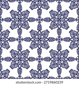 vintage padrão sem emenda inspirado em motivos florais art nouveau, apresentando elegante botânico com linhas ornamentadas e simetria, perfeito para têxtil, papel de parede, embalagem, tecido e design de papelaria