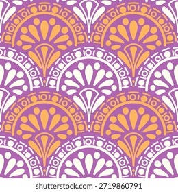 vintage padrão sem emenda inspirado em motivos florais art nouveau, apresentando elegante botânico com linhas ornamentadas e simetria, perfeito para têxtil, papel de parede, embalagem, tecido e design de papelaria