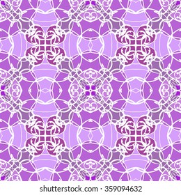 Vintage seamless pattern with lace ornaments. Multicolored. The oriental style. Mandala.