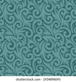 PATRÓN INSEGURO DE VINTAJE CON GRANDES MONOGRAMOS EN UN FONDO VERDE EN EL VECTOR