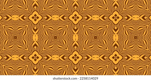 Vintage seamless pattern of lines and shapes, lines and shapes background, editable pattern