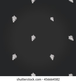 Vintage seamless pattern with little pinecone. Background for eco forest wedding or autumn celebrations. 