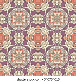 Vintage seamless pattern Mandala.
