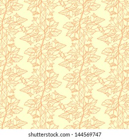 Vintage seamless pattern. Nature theme.