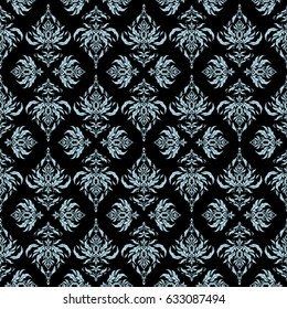 Vintage seamless pattern in neutral colors. Seamless background. Elegant vector damask wallpaper.