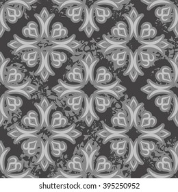 Vintage seamless pattern. Old Royal ornament. Retro background. Classic style and grunge patterns. Old Kazakh pattern. Old ornament people of Central Asia