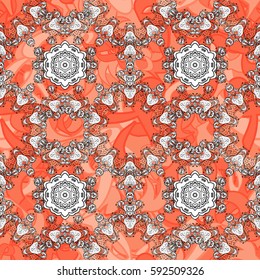Vintage seamless pattern on a background with white elements. 