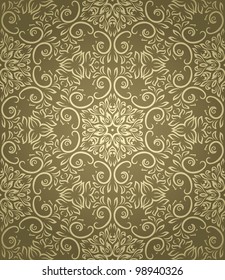 vintage seamless pattern on gradient background