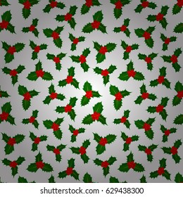 Vintage seamless pattern on a white background. Hand written vector flowers, stamps, keys.