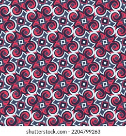 Vintage seamless pattern. Overlapping art forms, stripes, polygons, segments are grouped and arranged in a certain order. Vector. 
