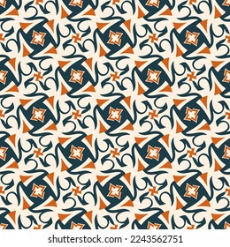 Vintage seamless pattern. Overlapping art forms, stripes, polygons, segments are grouped and arranged in a certain order. Vector. 