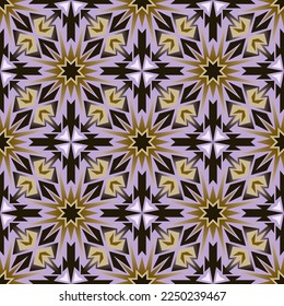 Vintage seamless pattern. Overlapping art forms, stripes, polygons, segments are grouped and arranged in a certain order. Vector. 