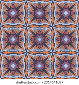 Vintage seamless pattern. Overlapping art forms, stripes, polygons, segments are grouped and arranged in a certain order. Vector. 