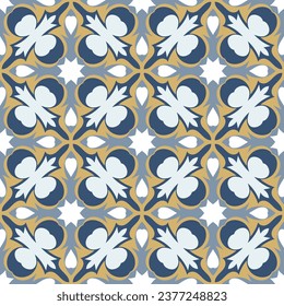 Vintage seamless pattern. Overlapping art forms, stripes, polygons, segments are grouped and arranged in a certain order. Vector.