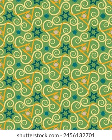 Vintage seamless pattern. Overlapping art forms, stripes, polygons, segments are grouped and arranged in a certain order. Vector. 
