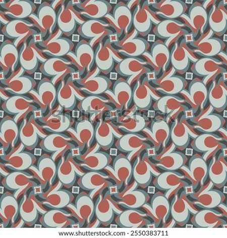 Vintage seamless pattern. Overlapping art forms, stripes, polygons, segments are grouped and arranged in a certain order. Vector. 