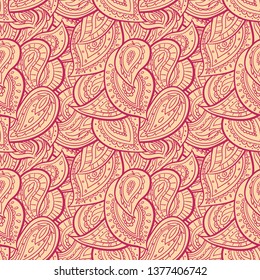 Vintage seamless pattern. paisley print. Traditional ethnic ornament. Asian motifs for fashion, interior, cover, textile, wrapping, scrapbook, background. Boho style
