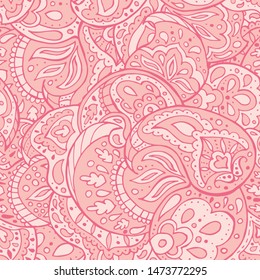 Vintage seamless pattern. paisley print. Traditional ethnic ornament. Asian motifs for fashion, interior, cover, textile, wrapping, scrapbook, background. Boho style