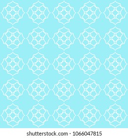 Vintage seamless pattern in pale blue tones