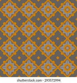 vintage seamless pattern with Portuguese floor tile.