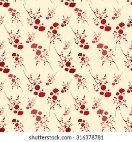Vintage sin fisuras con rosas rojas