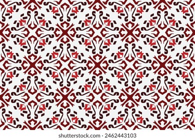 vintage seamless pattern with red and white color